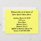 Yellow Rose Bridal Wedding Shower Uitnodiging (Achterkant)