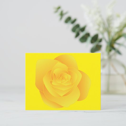 Yellow Rose Briefkaart (Staand voorkant)