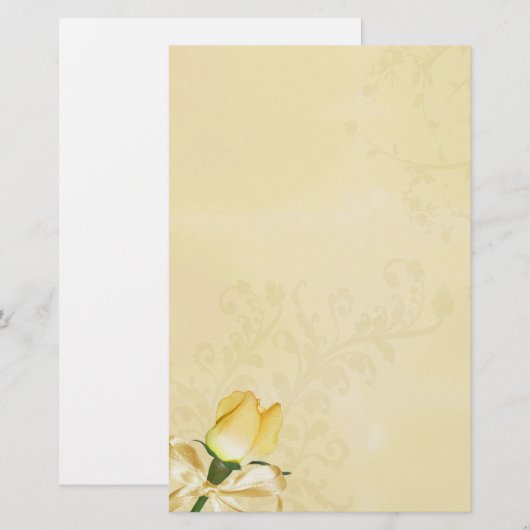 Yellow Rose  briefpapier (Voorkant / Achterkant)