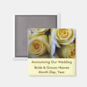 Yellow Rose Bruiloft Save the Date Magnet (Voorkant / Achterkant)