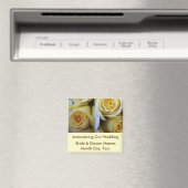 Yellow Rose Bruiloft Save the Date Magnet (Insitu (Vaatwasser))