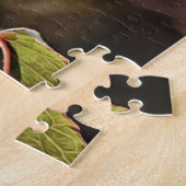 Yellow Rose Bud Flower Art Puzzle Legpuzzel (Zijkant)