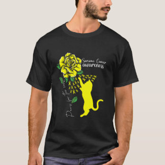 Yellow Rose Cat Paws voor de behandeling van sarco T-shirt