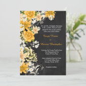 Yellow Rose Chalkboard 5x7 Weddenschap Kaart (Staand voorkant)