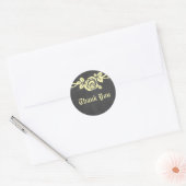 Yellow Rose Chalkboard Dank u Stickers (Envelop)