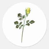 Yellow Rose Clipart Ronde Sticker (Voorkant)