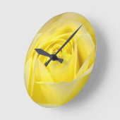 Yellow Rose Closeup Ronde Klok (Hoek)