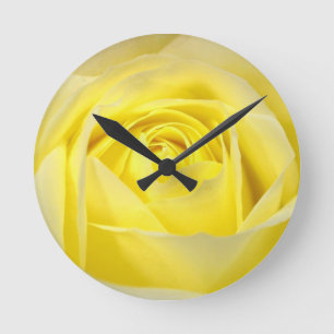 Yellow Rose Closeup Ronde Klok