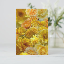 Yellow Rose Collage Flat Note Card Notitiekaartje