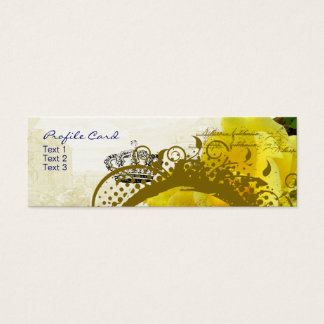 Yellow Rose & Crown profielkaarten Mini Visitekaartjes