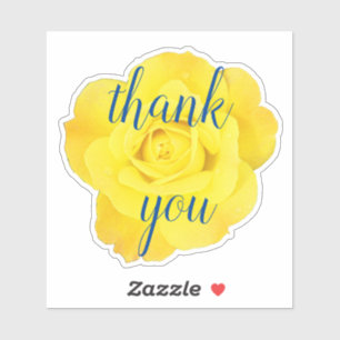 Yellow Rose Dank u Bloemenbruiloften Verjaardagen Sticker
