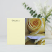Yellow Rose Enclosure Card Informatiekaartje (Staand voorkant)