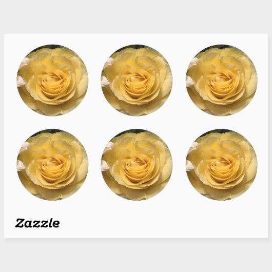 Yellow Rose Envelope Seals Stickers (Vel)