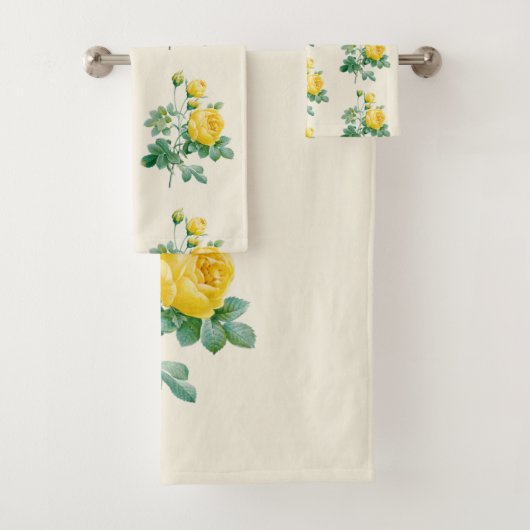 Yellow Rose Fine art Bad Handdoek (Insitu)