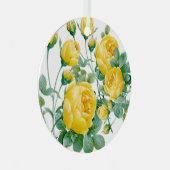 Yellow Rose Fine art Metalen Ornament (Voorkant Rechts)