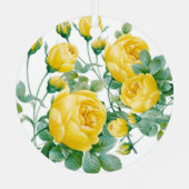 Yellow Rose Fine art Metalen Ornament (Achterkant)