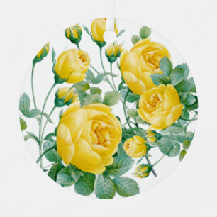Yellow Rose Fine art Metalen Ornament