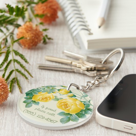 Yellow Rose Fine art Sleutelhanger (Voorkant Rechts)