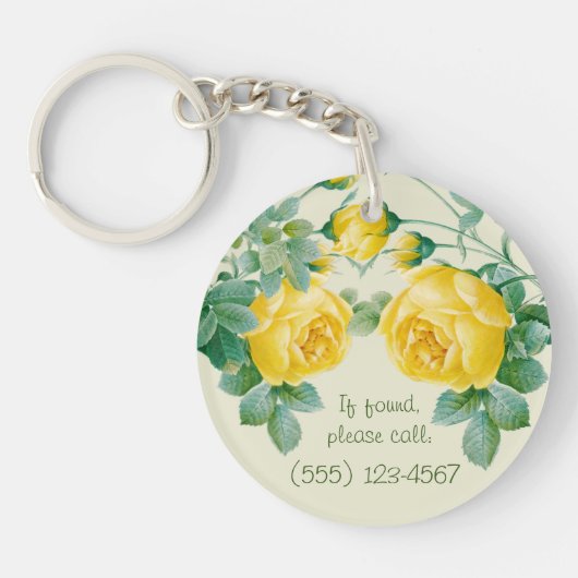 Yellow Rose Fine art Sleutelhanger (Voorkant)