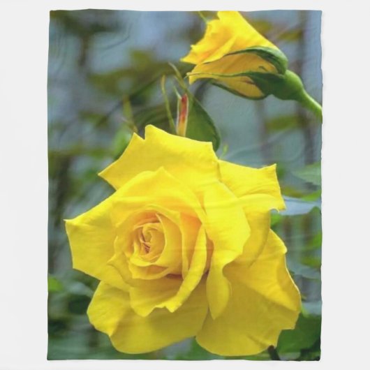YELLOW ROSE FLEECE DEKEN (Voorkant)
