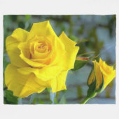 YELLOW ROSE FLEECE DEKEN (Voorkant (Horizontaal))