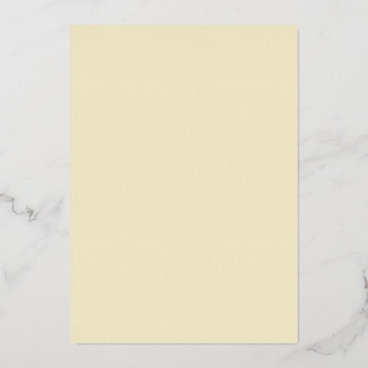 Yellow Rose Floral 80th Surprise Birthday Party Folie Uitnodiging (Achterkant)