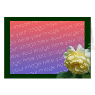 Yellow Rose Floral fotokaart