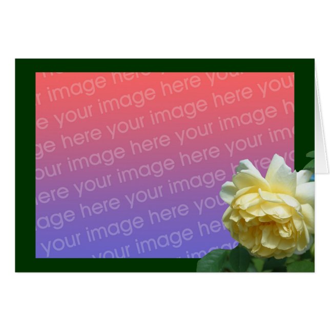 Yellow Rose Floral fotokaart (Voorkant Horizontaal)