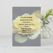 Yellow Rose Floral Party Kaart (Staand voorkant)