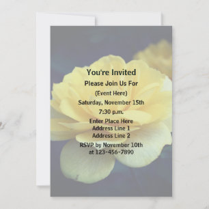 Yellow Rose Floral Party Kaart