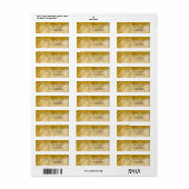 Yellow Rose Floral Return Address Etiket (Full Sheet)
