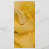 Yellow Rose Floral Wedding Programme Programmakaart (Achterkant)