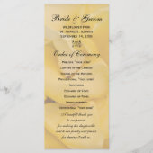 Yellow Rose Floral Wedding Programme Programmakaart (Voorkant)