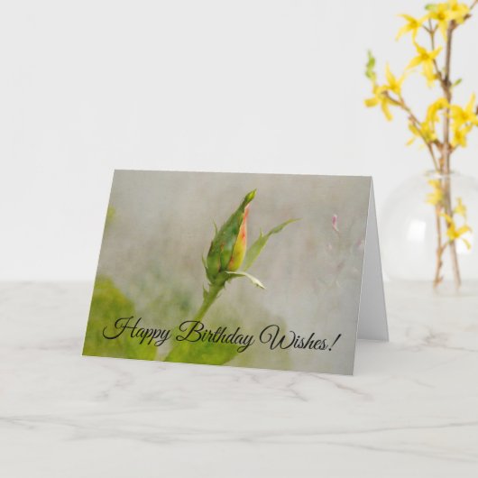 Yellow Rose Flower Art Verjaardag Kaart (Gele Bloem)