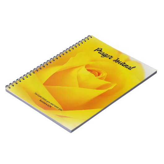 Yellow Rose Flower Bible Verse Prayer Journal Notitieboek (Linkerzijde)