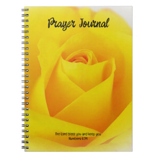Yellow Rose Flower Bible Verse Prayer Journal Notitieboek