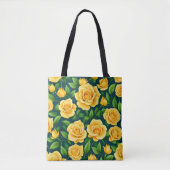 Yellow Rose Flower Canvas tas (Voorkant)