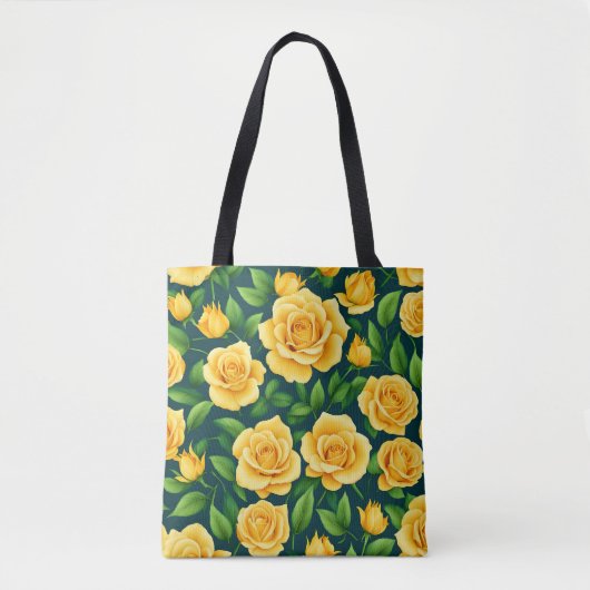 Yellow Rose Flower Canvas tas (Voorkant)
