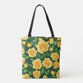 Yellow Rose Flower Canvas tas (Achterkant)