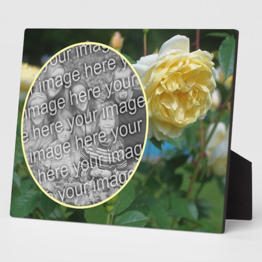 Yellow Rose Flower Creëer Uw eigen foto Fotoplaat (Zijkant)