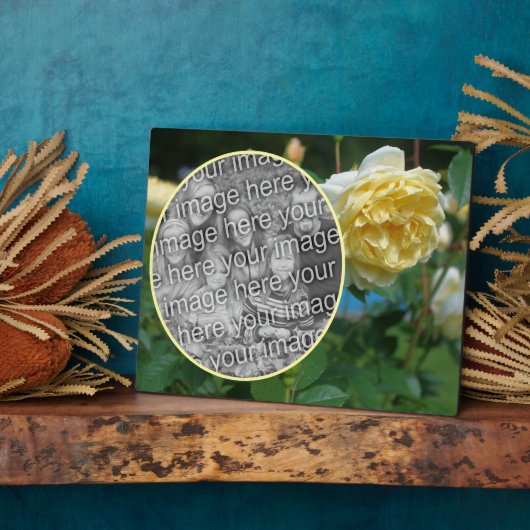 Yellow Rose Flower Creëer Uw eigen foto Fotoplaat (Zijkant)