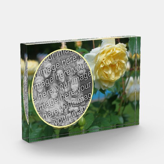 Yellow Rose Flower Creëer Uw Eigen Fotoblokken (Links)