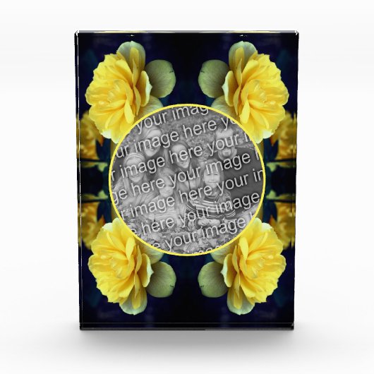 Yellow Rose Flower in Bloom Lijst Voeg toe aan je Fotoblokken (Voorkant)