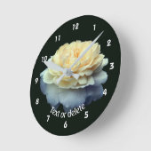 Yellow Rose Flower In Bloom Personalized Ronde Klok (Hoek)
