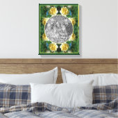 Yellow Rose Flower Lijst Creëer Uw eigen foto Canvas Afdruk (Insitu (Slaapkamer))