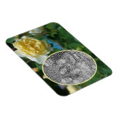 Yellow Rose Flower Lijst Creëer Uw eigen foto Magneet (Rechterzijde)