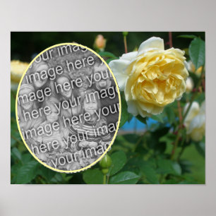Yellow Rose Flower Lijst Creëer Uw eigen foto Poster
