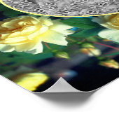 Yellow Rose Flower Lijst Creëer Uw eigen foto Poster (Hoek)