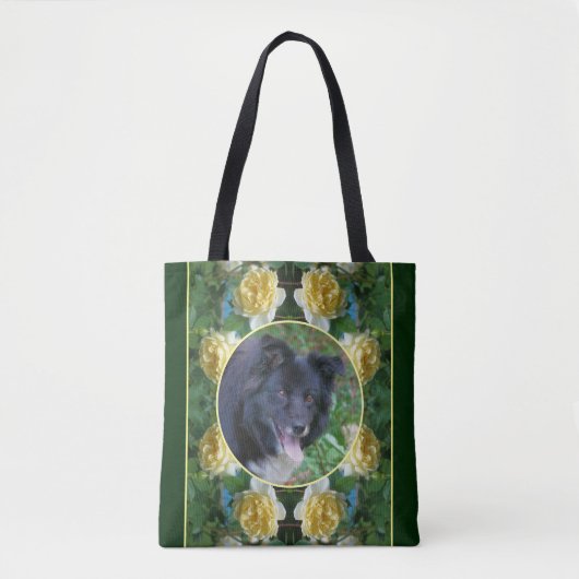 Yellow Rose Flower Lijst Creëer Uw eigen foto Tote Bag (Voorkant)