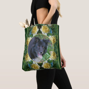 Yellow Rose Flower Lijst Creëer Uw eigen foto Tote Bag
